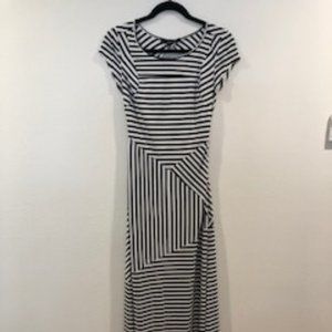 Backless Striped Maxi Dress